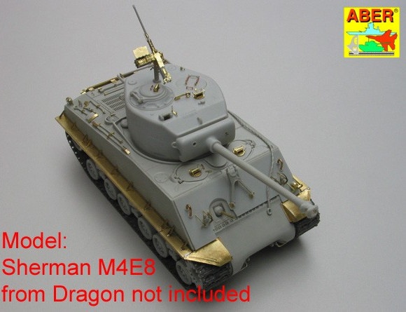 Zdjęcie dodatkowe produktu Elementy fototrawione: amerykański czołg średni Sherman M4, M4A1, M4A3 1:35 ABER 35032