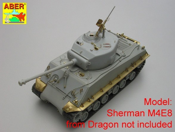 Zdjęcie dodatkowe produktu Elementy fototrawione: amerykański czołg średni Sherman M4, M4A1, M4A3 1:35 ABER 35032