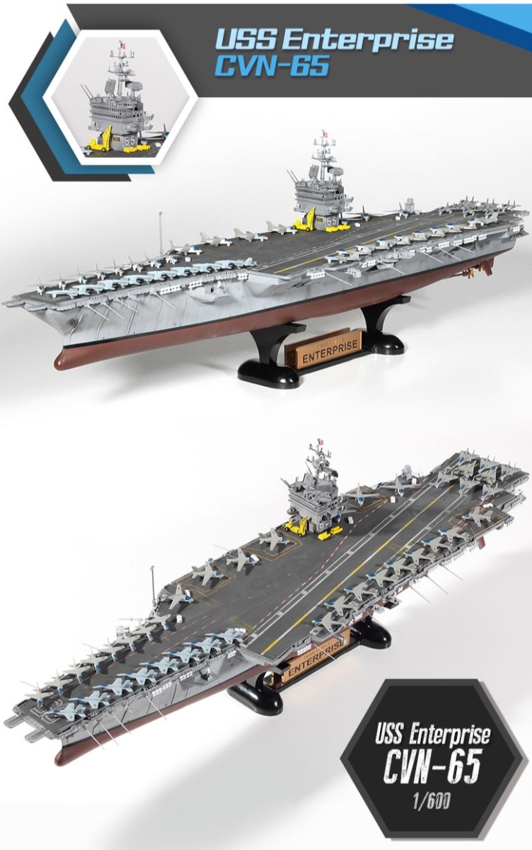 Zdjęcie dodatkowe produktu CVN-65 USS Enterprise 1:600 Academy 14400