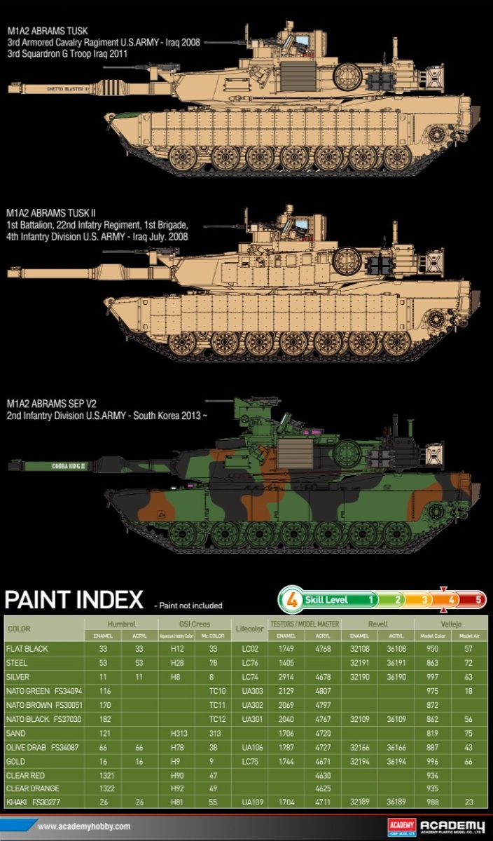 Zdjęcie dodatkowe produktu U.S. Army M1A2 TUSK II 1:35 Academy 13298