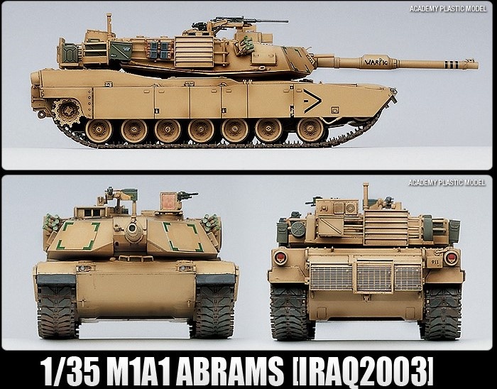 Zdjęcie dodatkowe produktu M1A1 Abrams Irak 2003 1:35 Academy 13202