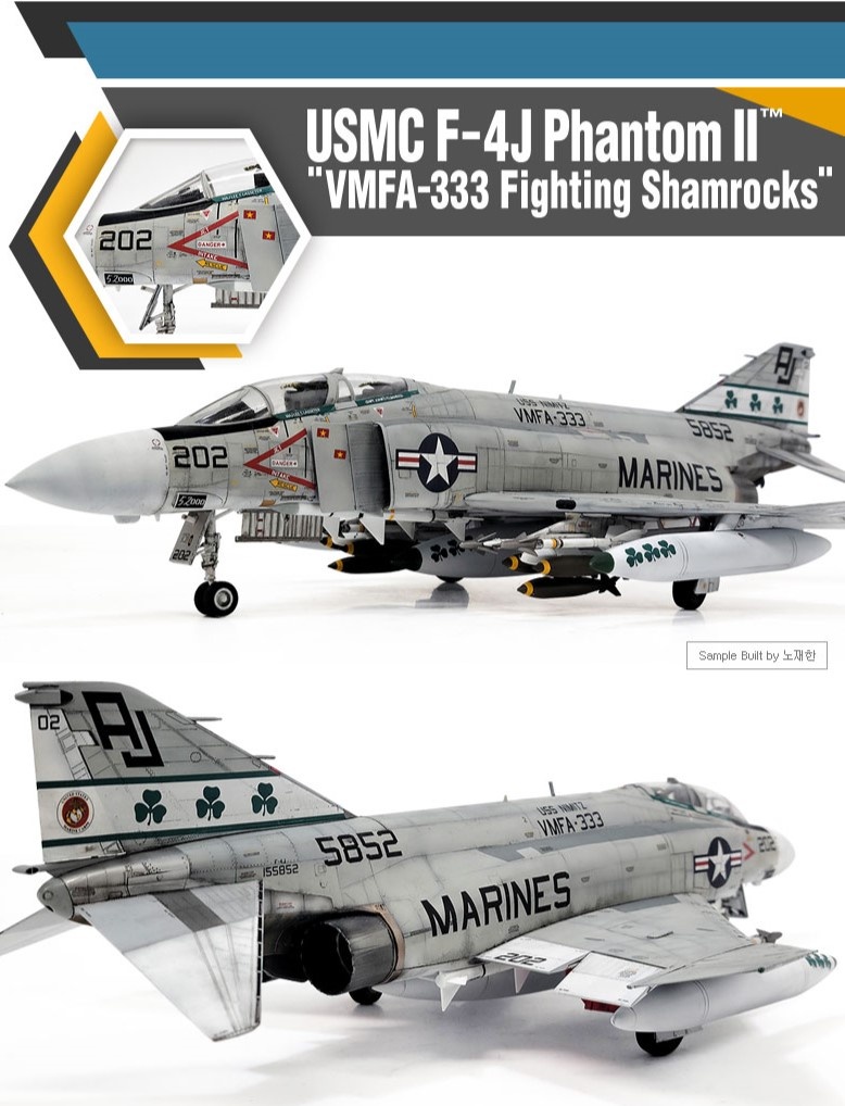 Zdjęcie dodatkowe produktu USMC F-4J Phantom II VMFA-333 Fighting Shamrocks 1:48 Academy 12356