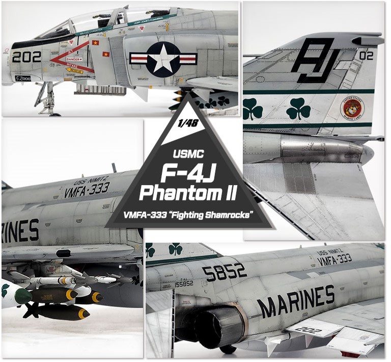 Zdjęcie dodatkowe produktu USMC F-4J Phantom II VMFA-333 Fighting Shamrocks 1:48 Academy 12356