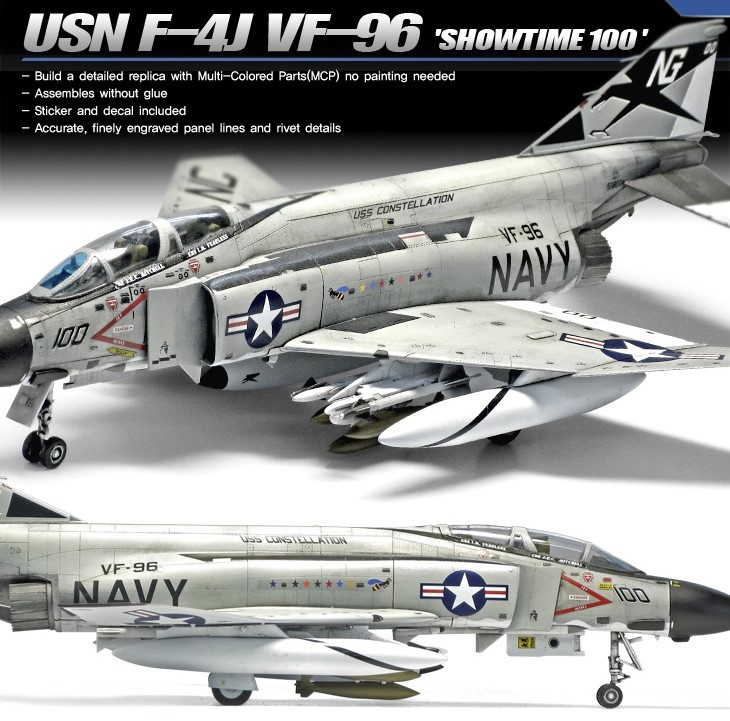 Zdjęcie dodatkowe produktu USN F-4J Showtime 100 1:72 Academy 12515