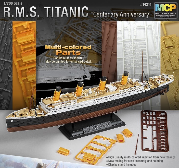 Zdjęcie dodatkowe produktu R.M.S. Titanic Centenary Anniversary - MCP 1:700 Academy 14214