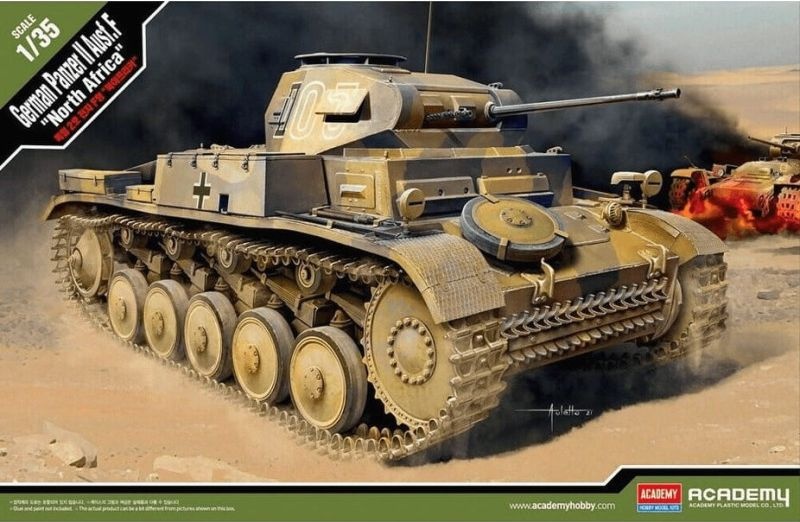 Zdjęcie główne produktu PzKpfw II Ausf. F North Africa 1:35 Academy 13535