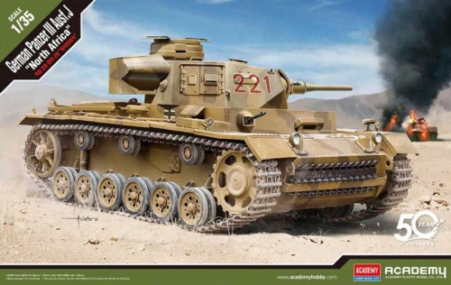 German Panzer III Ausf. J North Africa 1:35 Academy 13531