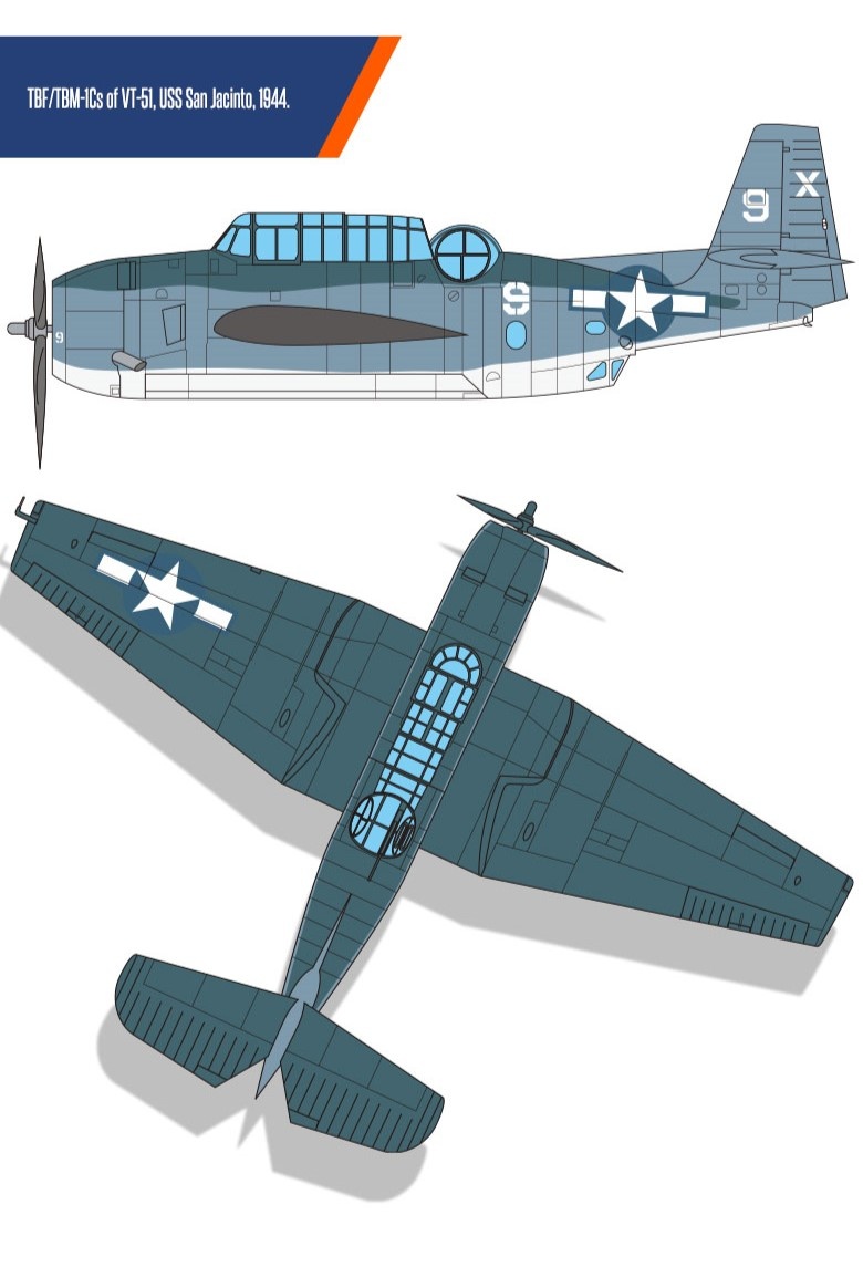 Zdjęcie dodatkowe produktu USN TBF-1C Battle of Leyte Gulf 1:48 Academy 12340