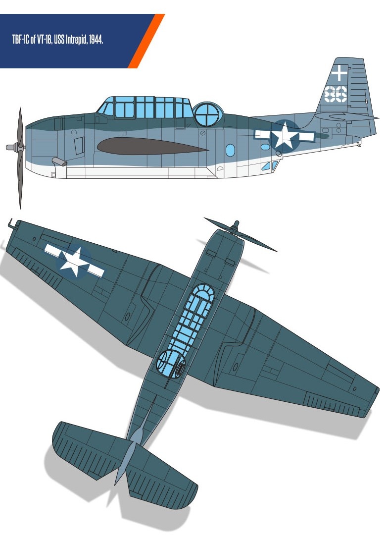 Zdjęcie dodatkowe produktu USN TBF-1C Battle of Leyte Gulf 1:48 Academy 12340