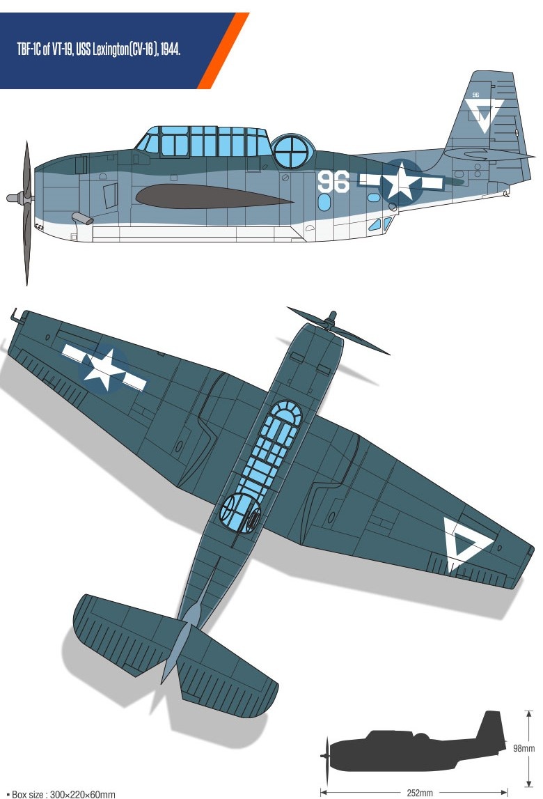 Zdjęcie dodatkowe produktu USN TBF-1C Battle of Leyte Gulf 1:48 Academy 12340
