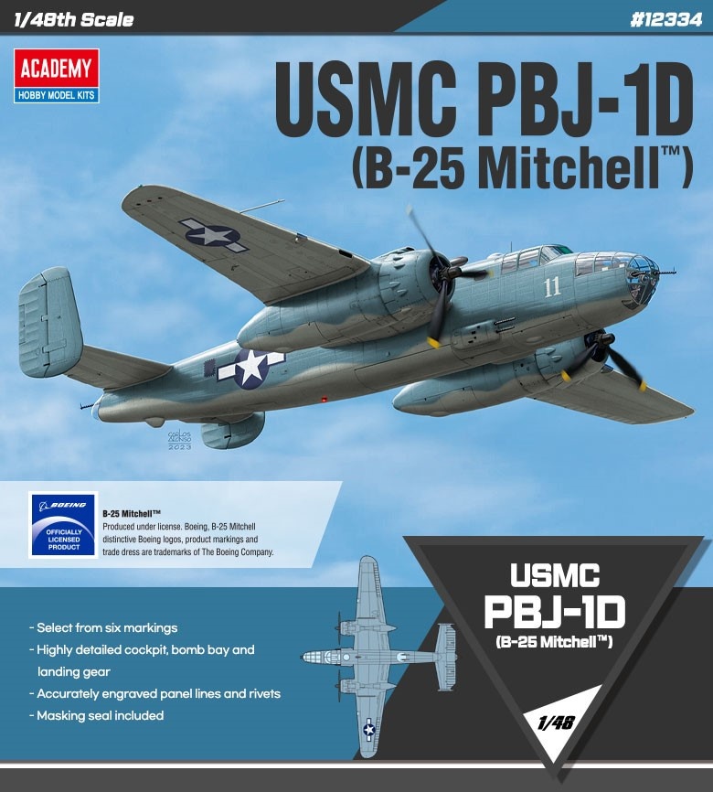 Zdjęcie dodatkowe produktu USMC PBJ-1D (B-25 Mitchell) 1:48 Academy 12334