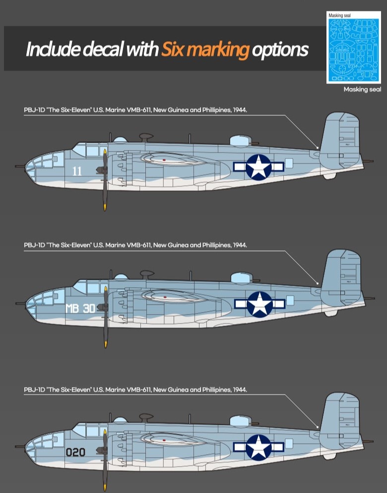 Zdjęcie dodatkowe produktu USMC PBJ-1D (B-25 Mitchell) 1:48 Academy 12334