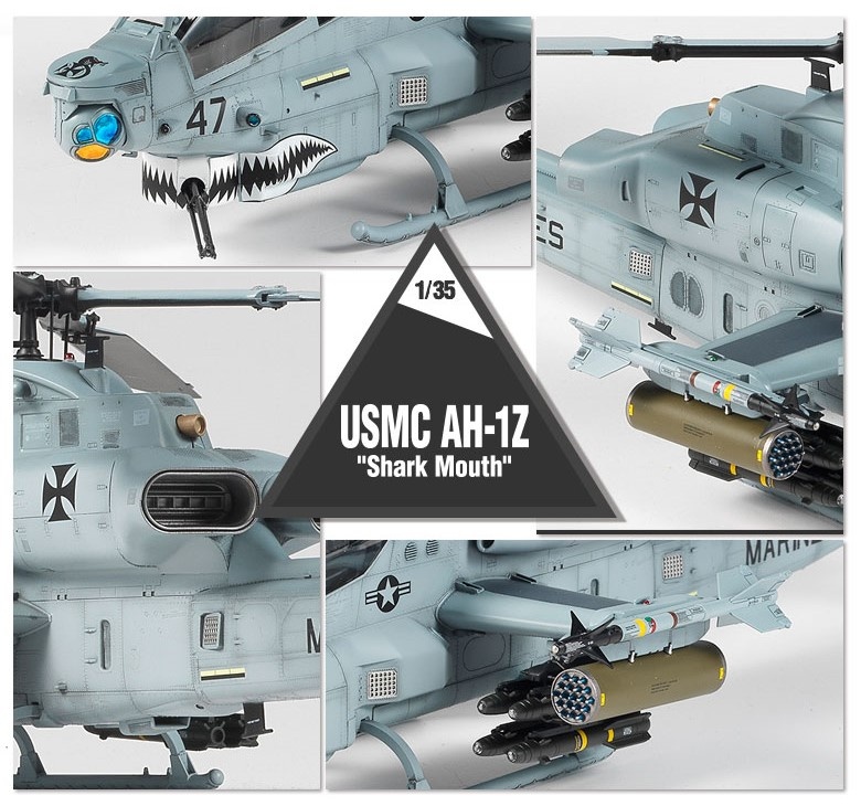 Zdjęcie dodatkowe produktu USMC AH-1Z Shark Mouth 1:35 Academy 12127
