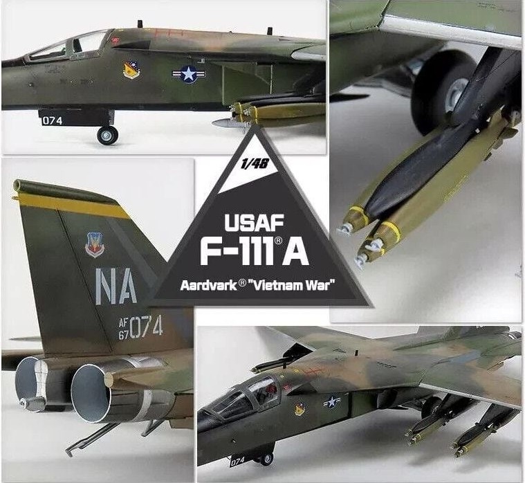 Zdjęcie dodatkowe produktu USAF F-111A Adrdvark Vietnam Warn 1:48 Academy 12360