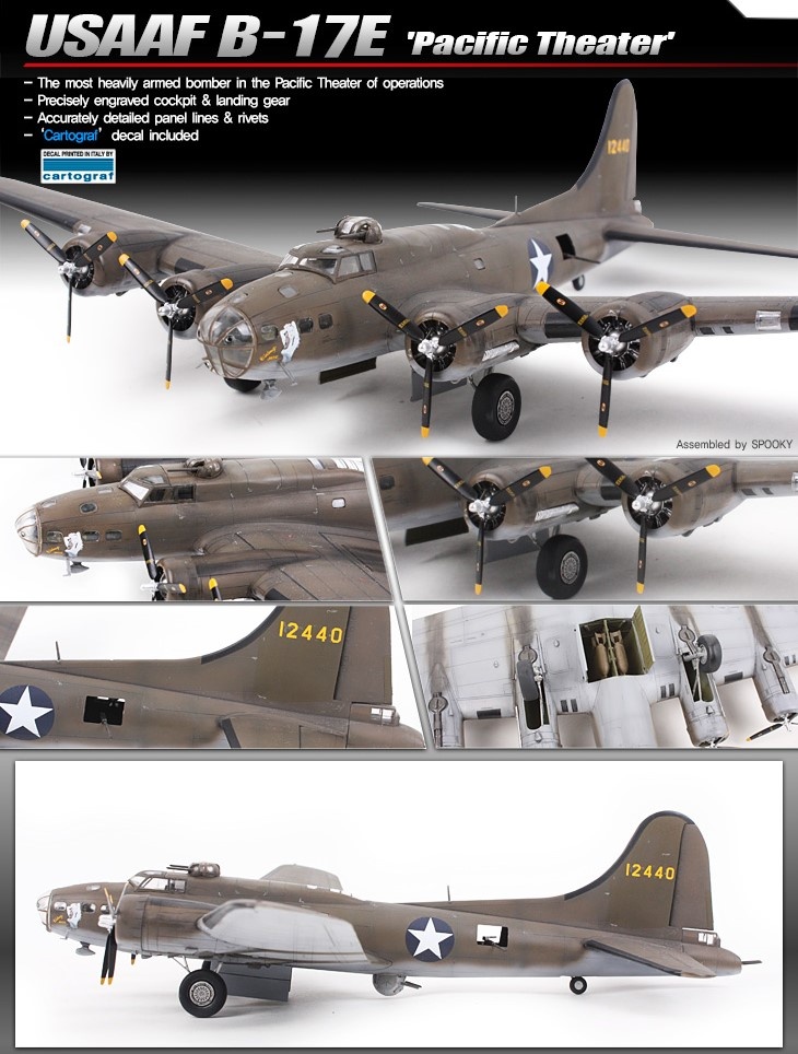 Zdjęcie dodatkowe produktu Boeing B-17E USAAF Pacific Theater 1:72 Academy 12533