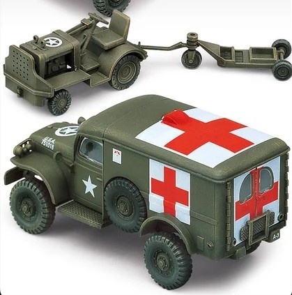 Zdjęcie dodatkowe produktu U.S. Ambulance and tow tractor 1:72 Academy 13403