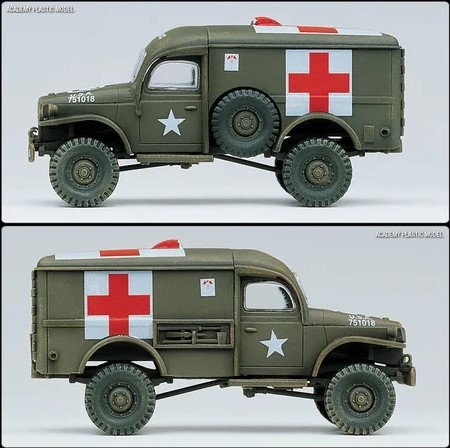 Zdjęcie dodatkowe produktu U.S. Ambulance and tow tractor 1:72 Academy 13403