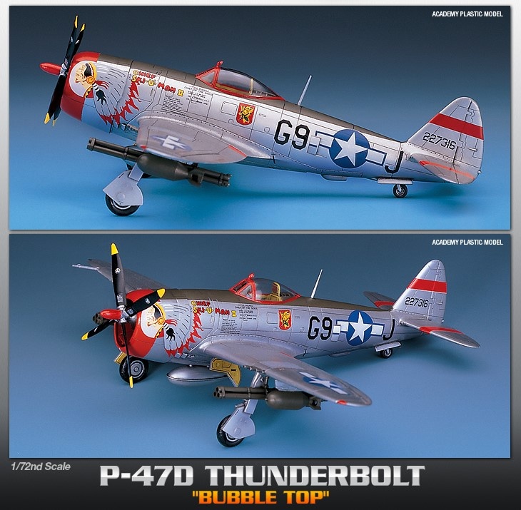 Zdjęcie dodatkowe produktu P-47D Bubble Top 1:72 Academy 12491