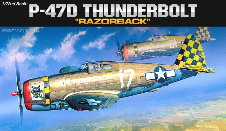 Zdjęcie główne produktu P-47D Razorback 1:72 Academy 12492