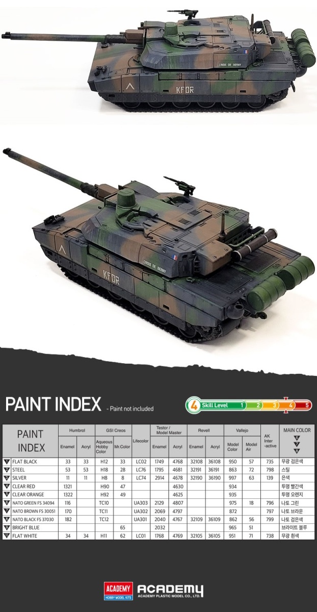 Zdjęcie dodatkowe produktu French Army Char Leclerc 1:72 Academy 13427