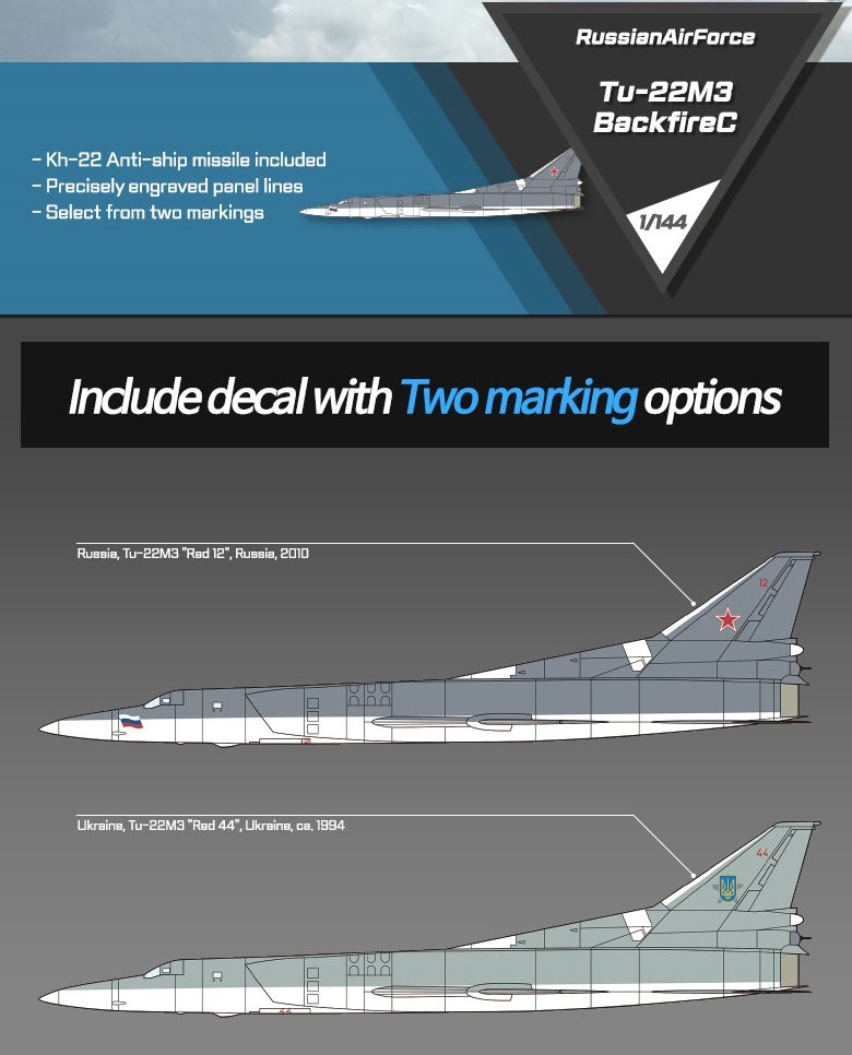 Zdjęcie dodatkowe produktu Tu-22M3 Backfire C 1:144 Academy 12636