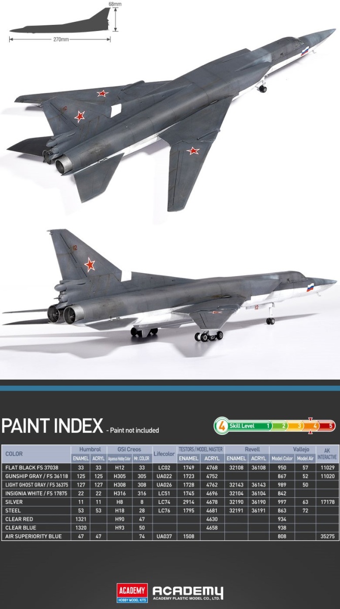 Zdjęcie dodatkowe produktu Tu-22M3 Backfire C 1:144 Academy 12636