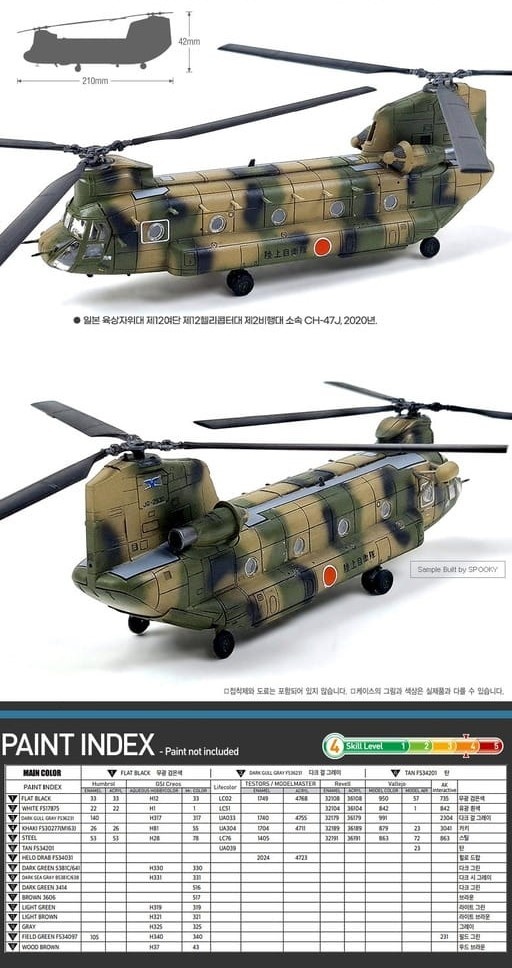 Zdjęcie dodatkowe produktu CH-47 D/F/J/HC. Mk.I - 4 Nations 1:144 Academy 12624