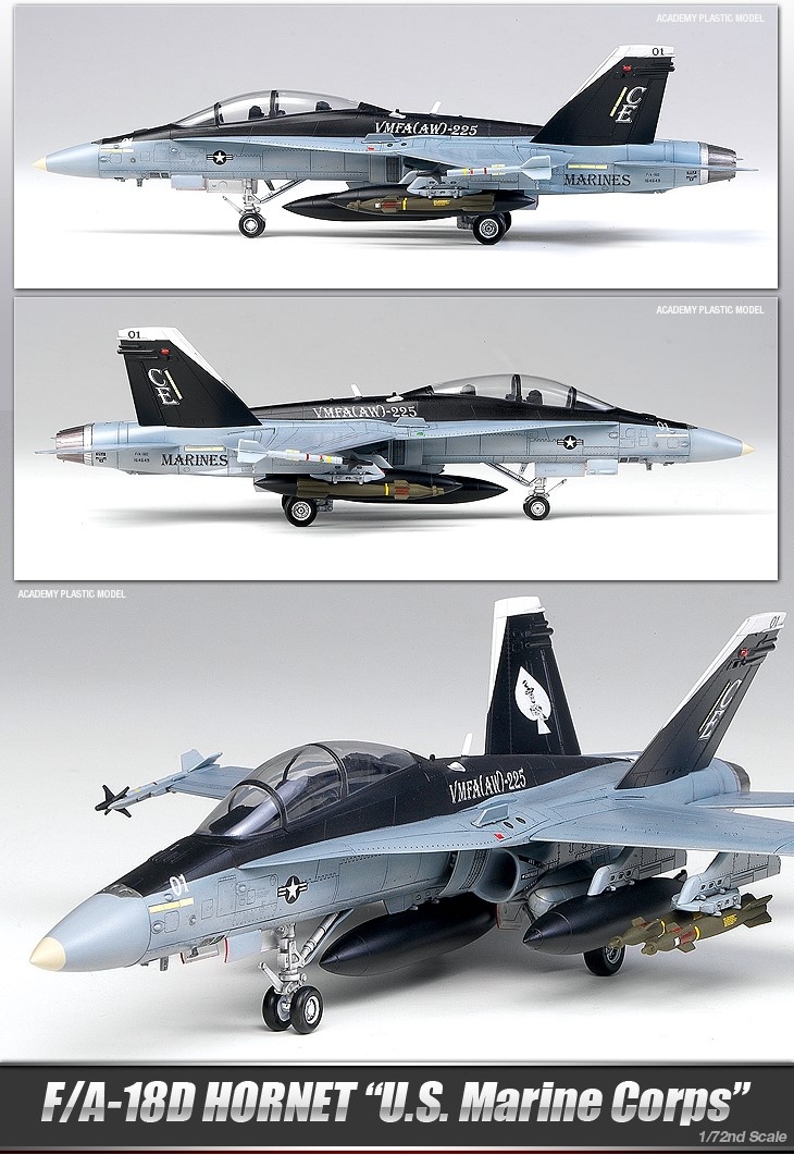 Zdjęcie dodatkowe produktu F/A-18D Hornet US Marines 1:72 Academy 12422