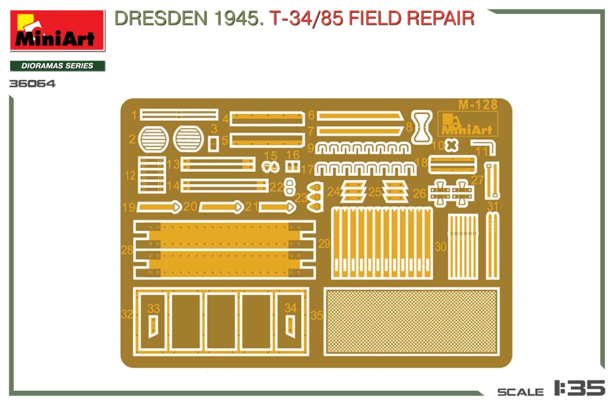 Zdjęcie dodatkowe produktu Dresden 1945 T-34/85 Field Repair 1:35 MiniArt 36064