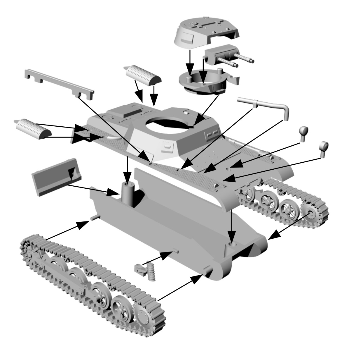 Zdjęcie dodatkowe produktu Niemiecki czołg lekki Pz.Kpfw I Ausf. A 1:72 First To Fight PL002