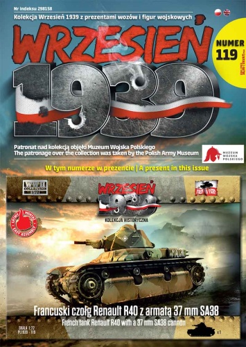 Francuski Czołg Renault R40 z Armatą 37 mm SA38 1:72 First To Fight PL119