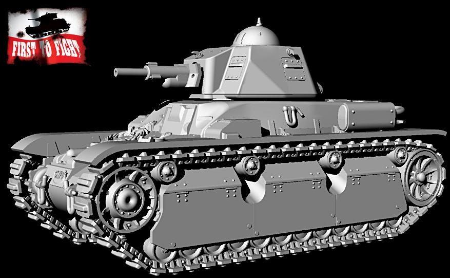 Zdjęcie dodatkowe produktu Francuski Czołg Renault R40 z Armatą 37 mm SA38 1:72 First To Fight PL119