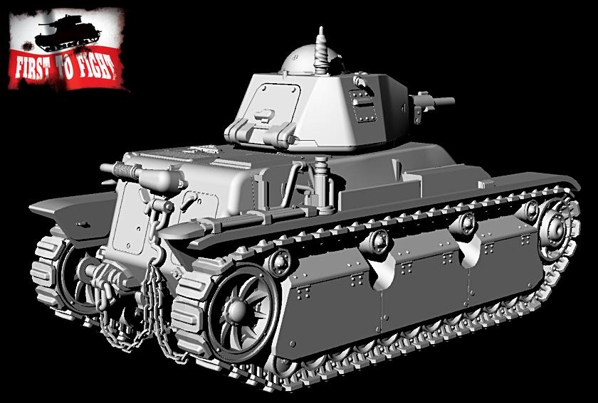 Zdjęcie dodatkowe produktu Francuski Czołg Renault R40 z Armatą 37 mm SA38 1:72 First To Fight PL119