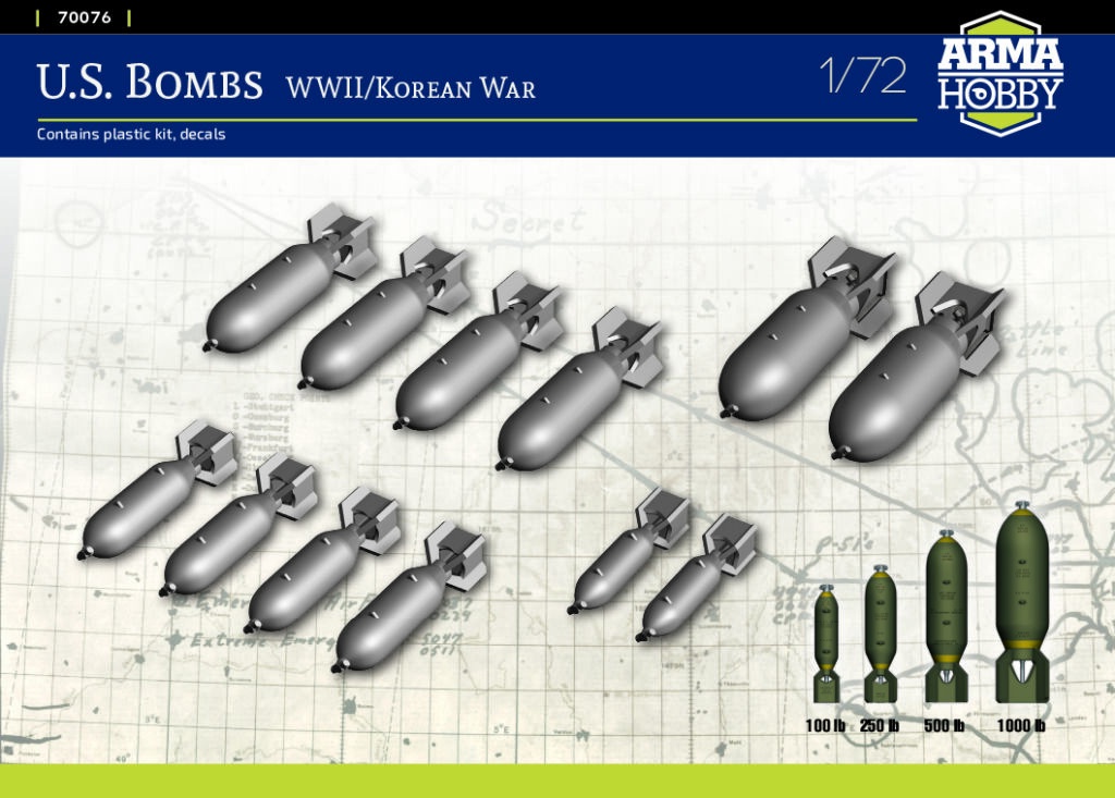 Zdjęcie główne produktu U.S. Bombs WWII/Korean War 1:72 Arma Hobby 70076