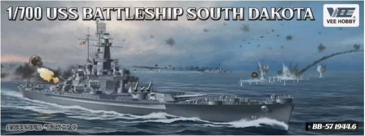 Zdjęcie główne produktu USS Battleship South Dakota BB-57 1944.6 1:700 Vee Hobby VHV57005