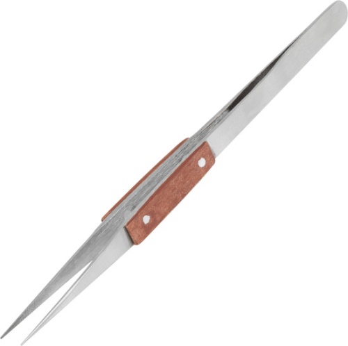 Pęseta ze stali nierdzewnej z chwytem z włókna i ząbkowanymi końcówkami Modelcraft Shesto PTW1134