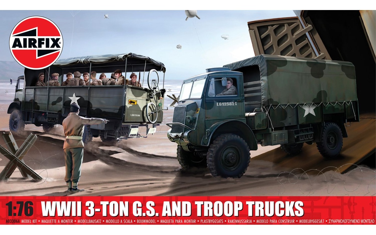 Zdjęcie główne produktu WWII 3-Ton G.S. And Troop Trucks 1:76 Airfix 03306A