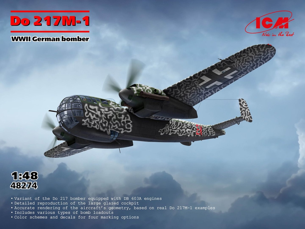 Zdjęcie główne produktu Do 217M-1 WWII German Bomber 1:48 ICM 48274