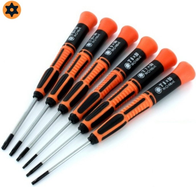 Zdjęcie główne produktu Zestaw śrubokrętów Torx Modelcraft (6szt.) Shesto PSD1603