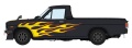 Zdjęcie dodatkowe produktu Nissan Sunny Truck (GB122) "Fire Pattern" w/Chin Spoiler 1:24 Hasegawa 20751