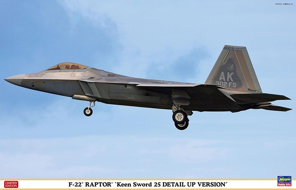 Zdjęcie główne produktu F-22 Raptor "Keen Sword 25 Detail Up Version" 1:48 Hasegawa 07551