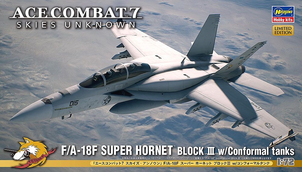 Zdjęcie główne produktu F/A-18F Super Hornet Block III With Conformal Tanks, Ace Combat 7 Skies Unknown 1:72 Hasegawa SP644