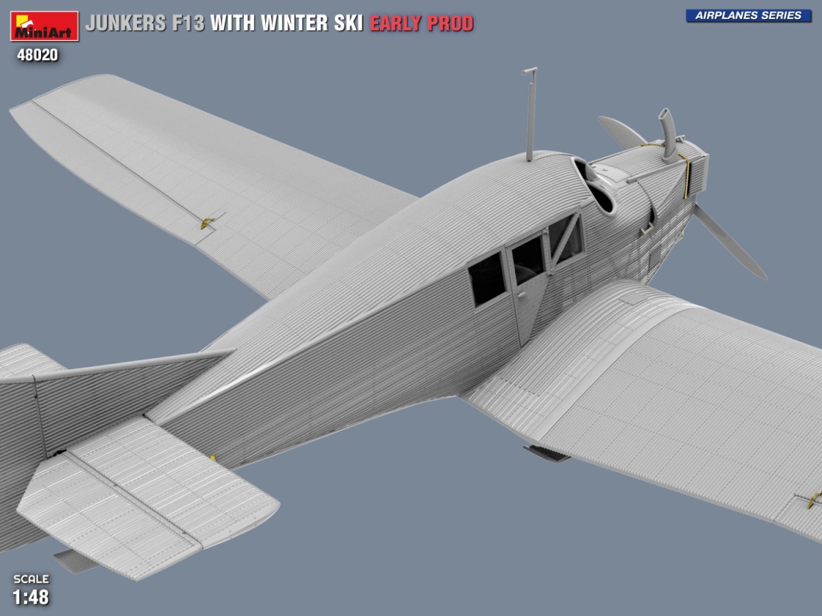 Zdjęcie dodatkowe produktu Junkers F13 with Winter Ski Early Production 1:48 MiniArt 48020