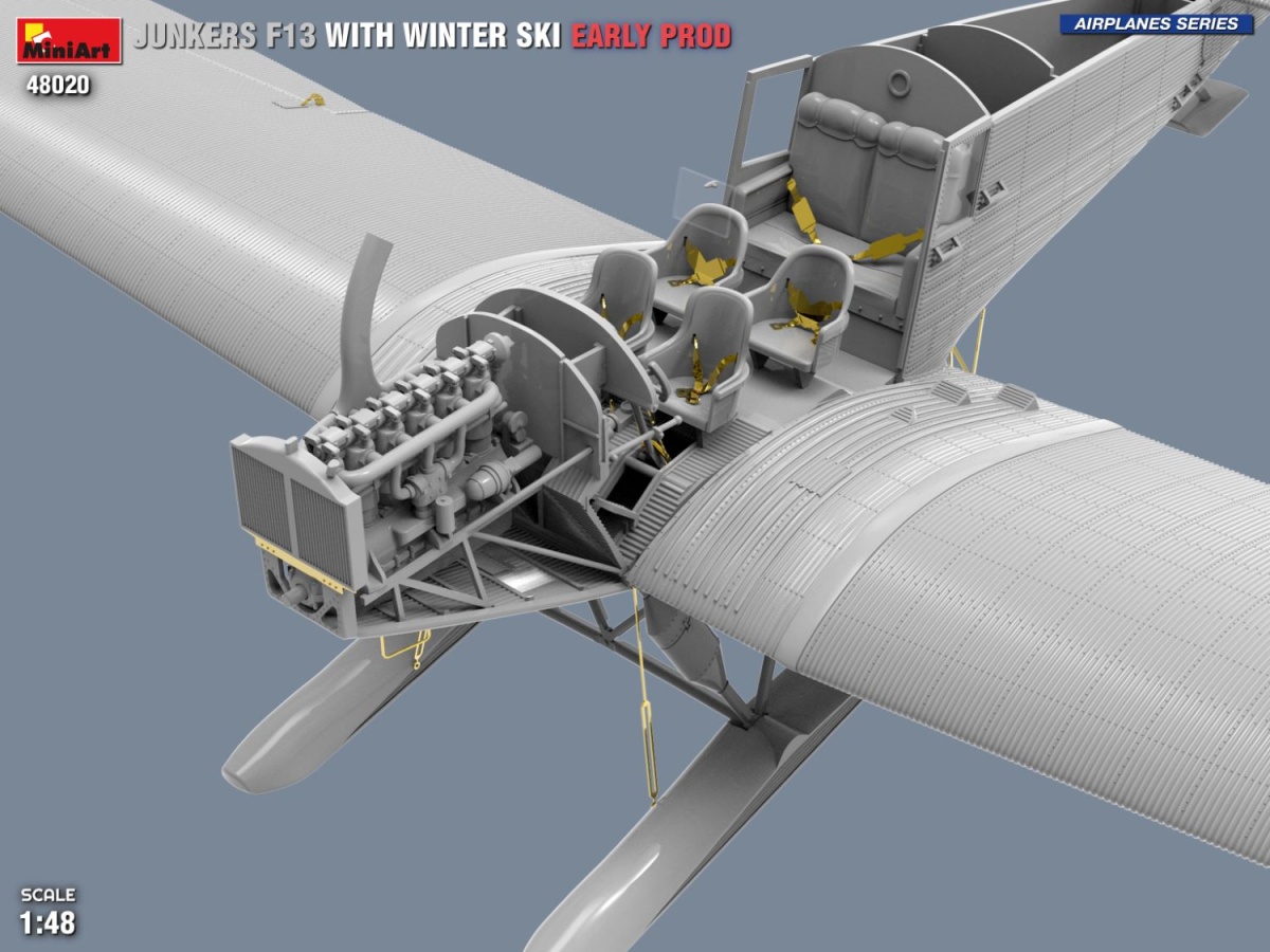 Zdjęcie dodatkowe produktu Junkers F13 with Winter Ski Early Production 1:48 MiniArt 48020