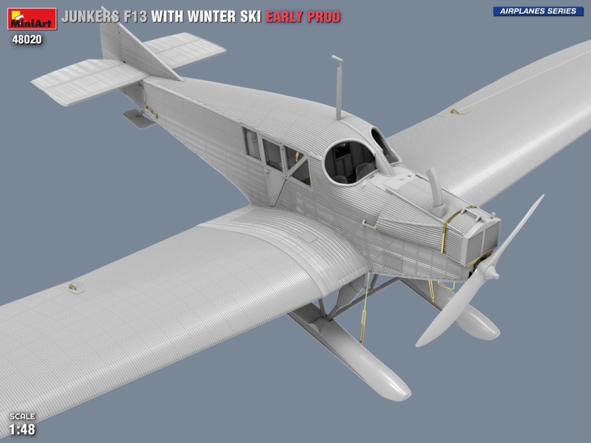 Zdjęcie dodatkowe produktu Junkers F13 with Winter Ski Early Production 1:48 MiniArt 48020