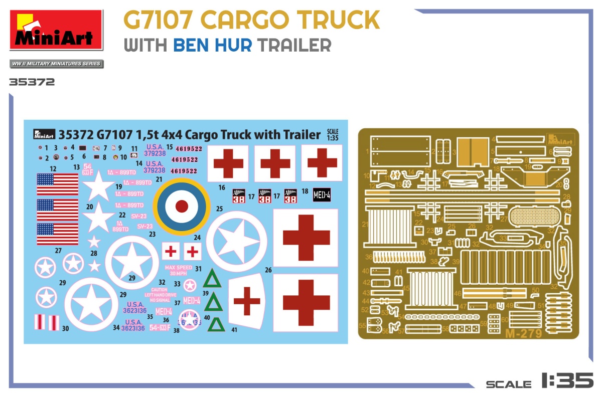 Zdjęcie dodatkowe produktu Ciężarówka G7107 z przyczepą Ben Hur 1:35 MiniArt 35372