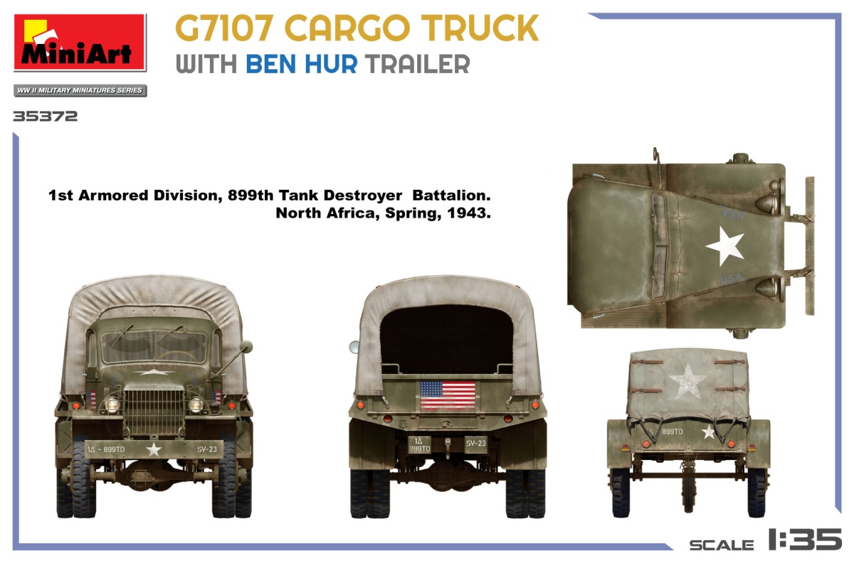 Zdjęcie dodatkowe produktu Ciężarówka G7107 z przyczepą Ben Hur 1:35 MiniArt 35372