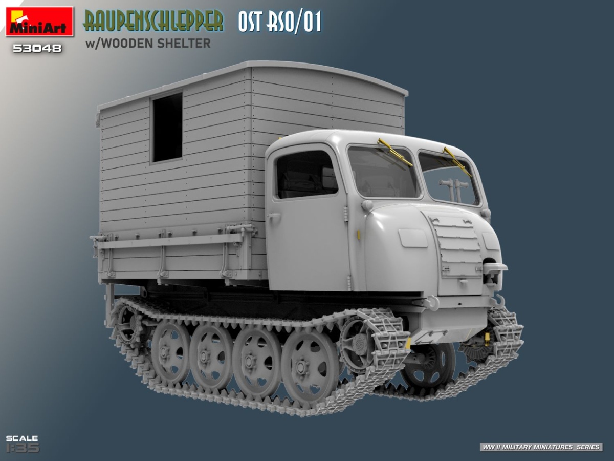 Zdjęcie dodatkowe produktu Raupenschlepper OST RSO/01 with Wooden Shelter 1:35 MiniArt 53048