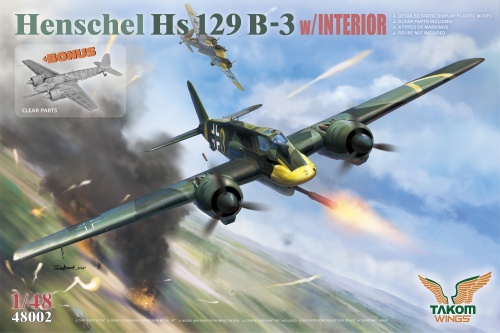 Henschel Hs 129 B-3 z wnętrzem 1:48 Takom 48002