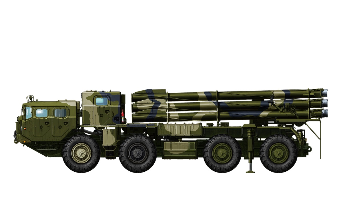 Zdjęcie dodatkowe produktu Rosyjska wyrzutnia rakiet dalekiego zasięgu 9A52-2 Smerch 1:35 Meng SS009